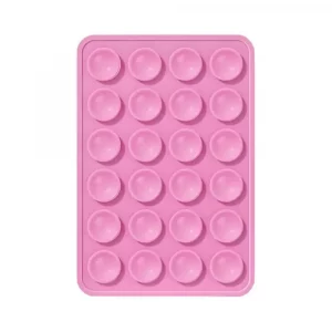 Support Ventouse Silicone Universel pour Smartphone Rose